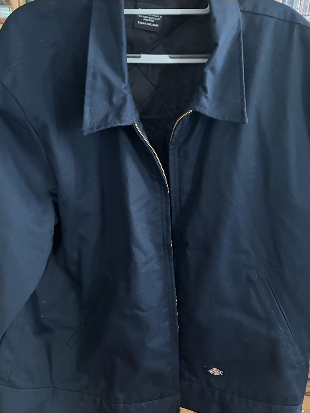 Dickies Navy Quilted Logo Jacket